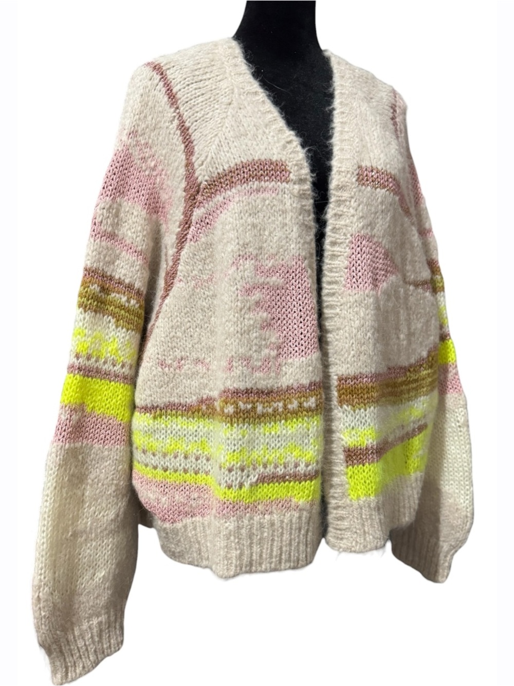 Pilcro Anthropologie Oversized Open Front Cardigan Sweater Large XL NWT - Picture 5 of 13